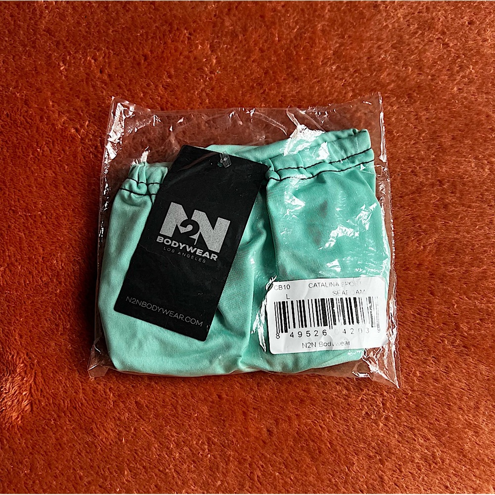 N2N Catalina Swim Briefs, seafoam green, NWT Large
